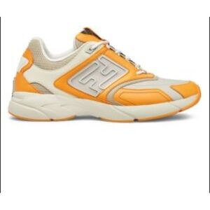 Fendi Men's FF logo textile runner sneakers size 12 made in Italy